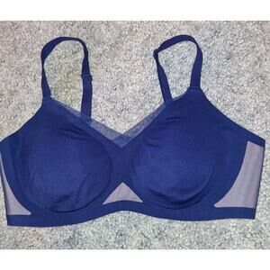 Honeylove Liftwear Crossover Bra Wireless RUNWAY Blue 36b/c NWOT